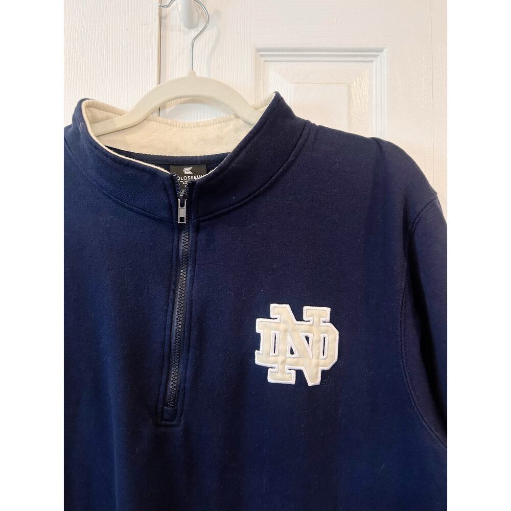 Colosseum Men's Notre Dame Big and Tall Quarter-Zip Jacket Size 1XT - Picture 4 of 6
